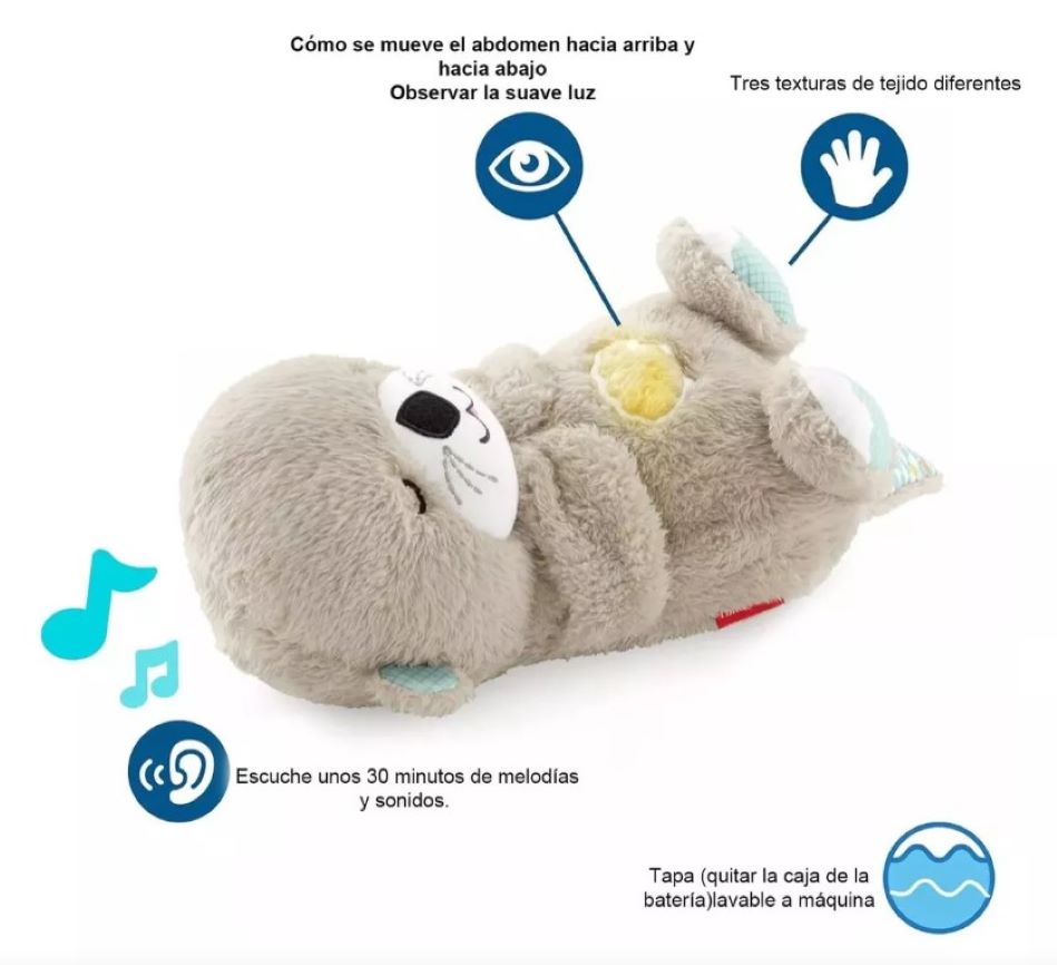 Peluche Nutria Respira Tranquiliza Gris