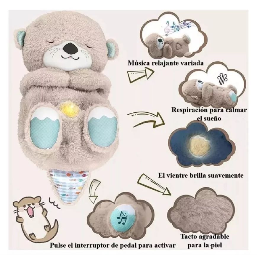 Peluche Nutria Respira Tranquiliza Beige
