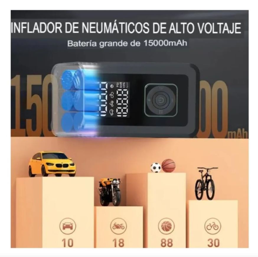Arrancador Bateria Inflador Portatil