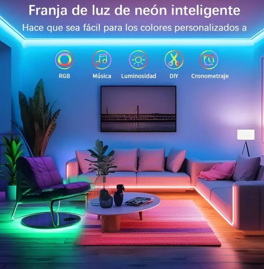 Tira De Luz Led RGB De Neon 5 MT