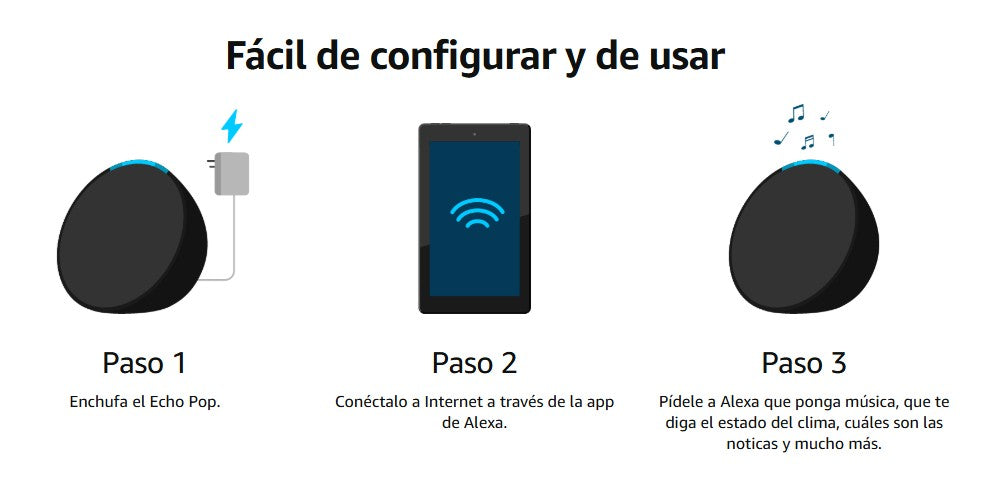 Amazon Echo Pop Alexa Asistente Parlante